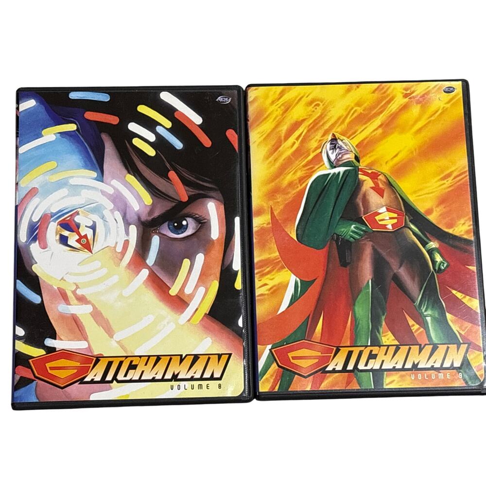 Gatchaman 1972 tv show Vol 8&9 anime DVD 2005 y2k ADV films episode 43-54 bundle